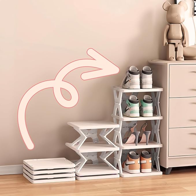 Versatile 6-Layer Shoe Rack – Maximize Storage & Organize Your Space! ( Stackable, Dust Resistence)