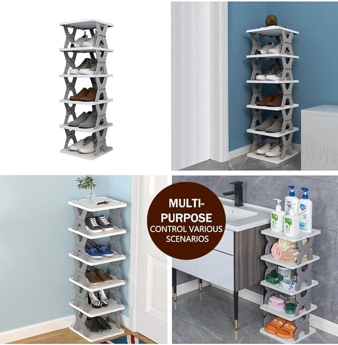 Versatile 6-Layer Shoe Rack – Maximize Storage & Organize Your Space! ( Stackable, Dust Resistence)