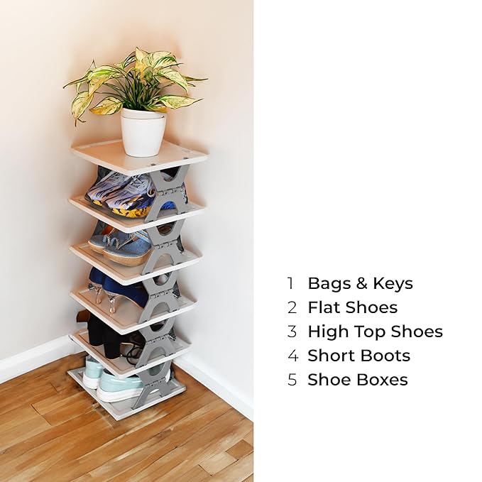 Versatile 6-Layer Shoe Rack – Maximize Storage & Organize Your Space! ( Stackable, Dust Resistence)